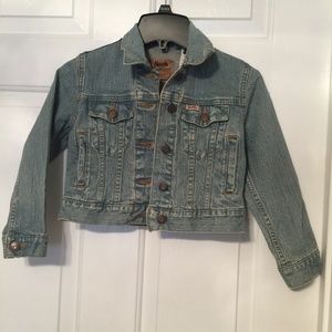 little girls denim jacket size small 5/6 kids